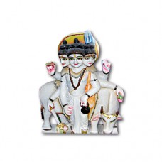 Pure Makrana Marble Shree Dattatreya Idol-MRB-DAT002