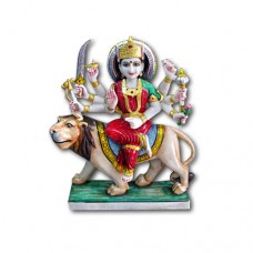 Pure Makrana Marble Durga Idol-MRB-DUR001