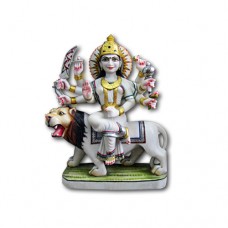 Pure Makrana Marble Durga Idol-MRB-DUR002