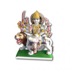 Pure Makrana Marble Durga Idol-MRB-DUR004