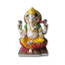 Pure Makrana Marble Ganesh Idol-MRB-GEN002