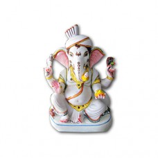 Pure Makrana Marble Ganesh Idol-MRB-GEN014
