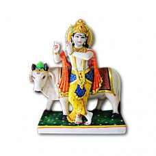 Pure Makrana Marble Krishna Idol-MRB-KRI008