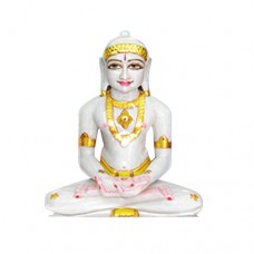 Pure Makrana Marble Mahavir Idol-MRB-MVR001