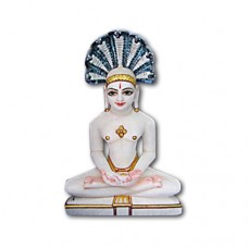 Pure Makrana Marble Mahavir Idol-MRB-MVR004