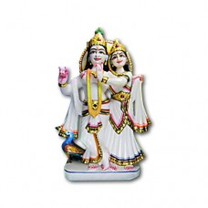 Pure Makrana Marble Radha Krishna Idol-MRB-RDK002