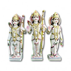 Pure Makrana Marble Ram Sita Laxman Idol-MRB-RSL001
