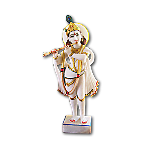 Pure Makrana Marble Krishna Idol-MRB-KRI006