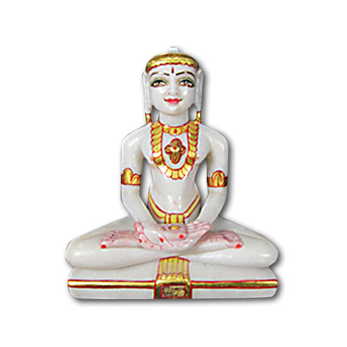 Pure Makrana Marble Mahavir Idol-MRB-MVR003