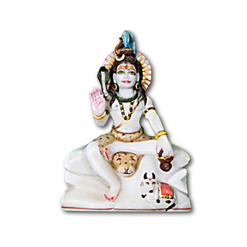 Pure Makrana Marble Shiva Idol-MRB-SIV001